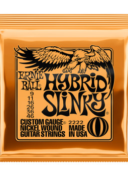Juego de Cuerdas Ernie Ball Guitarra Eléctrica Slinky Hybrid 9-46