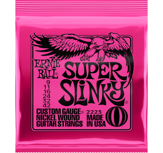 set de cordes ernie ball slinky super 9-42