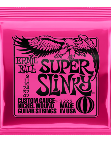 Buy Ernie Ball Super Slinky Nickel Wound Electric Guitar Strings 9-42