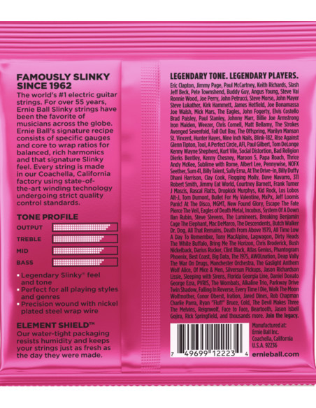 Buy Ernie Ball Super Slinky Nickel Wound Electric Guitar Strings 9-42