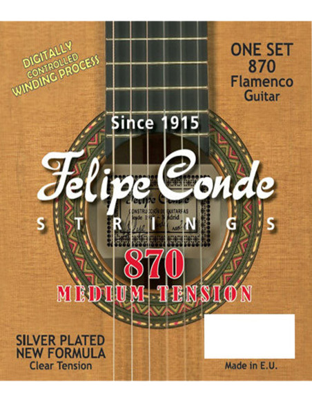 Juego Cuerdas Guitarra Flamenca Felipe Conde Tensión Media 870