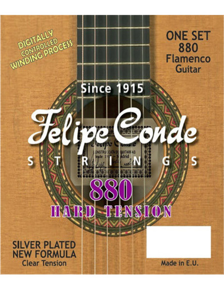 Juego Cuerdas Guitarra Flamenca Felipe Conde Tensión Fuerte 880