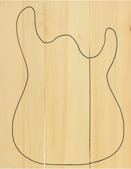 Corps Tilleul Asymétrique Guitare/Basse Électrique