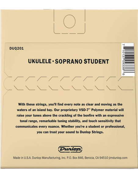 Jeu de Cordes Dunlop Ukulélé Soprano Student | Retrouvez ici les cordes d'Ukulélé