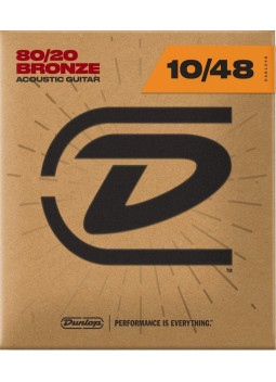 Juego Cuerdas Dunlop 80/20 Bronze Extra Light 10-48 acústica
