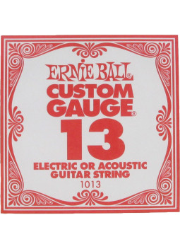 Cuerda Ernie Ball Guitarra Eléctrica / Acústica Plana 0.13