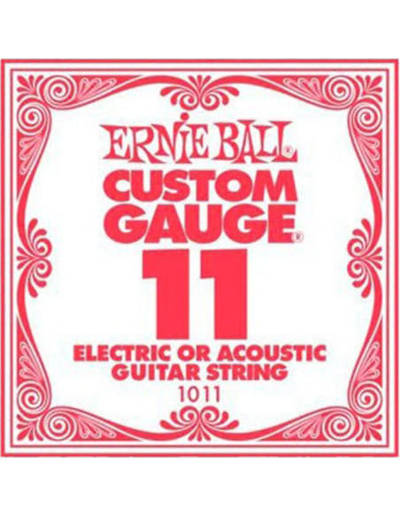 Cuerda Ernie Ball Guitarra Eléctrica / Acústica Plana 0.11