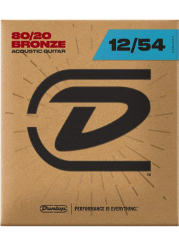 Juego Cuerdas Dunlop 80/20 Bronze Light 12-54 acústica