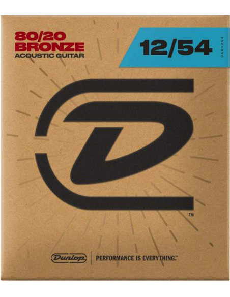 Juego Cuerdas Dunlop 80/20 Bronze Light 12-54 acústica