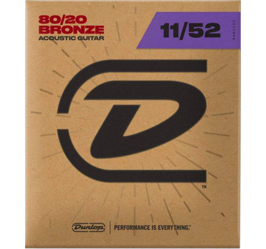 Jeu de Cordes Dunlop 80/20 Bronze Medium Light 11-52 Acoustique