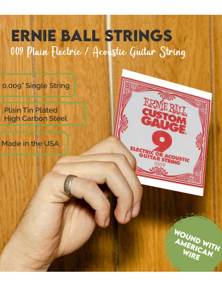 Corde Guitare Électrique / Acoustique Slinky Plate 009