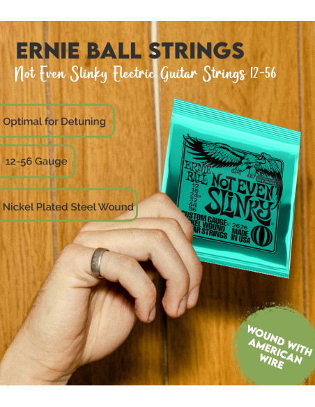Buy Ernie Ball Not Even Slinky Electric Guitar Strings 12-56