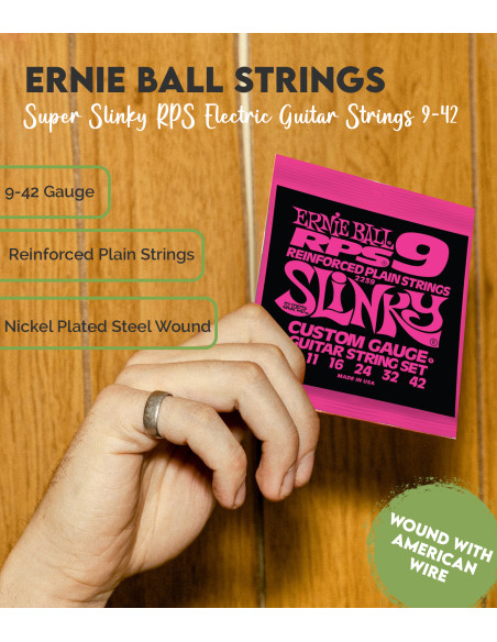 Buy Ernie Ball Super Slinky RPS  Electric Guitar Strings 9-42