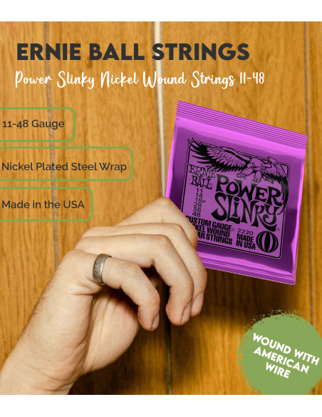 Buy Ernie Ball Power Slinky Nickel Wound Electric Guitar Strings