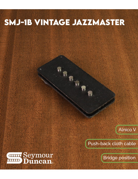 Micro Guitare Électrique Seymour Duncan SMJ-1N Vintage Jazzmaster Chevalet | Maderas Barber