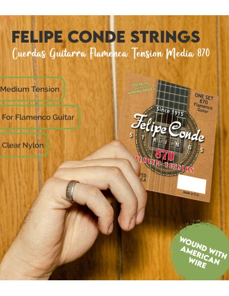 Comprar Juego Cuerdas Guitarra Flamenca Felipe Conde Tensión Media