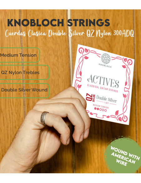 Jeu Cordes Guitare Classique Knobloch Double Silver QZ Nylon  300ADQ
