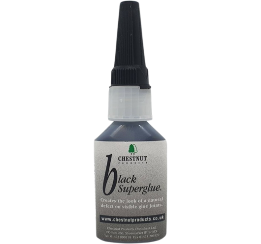 Chestnut Cyanoacrylate SuperGlue Black (20g) | Maderas Barber
