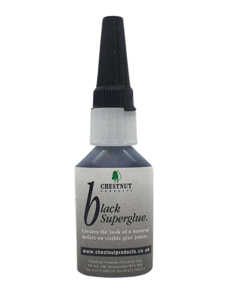 Chestnut Cyanoacrylate SuperGlue Black (20g) | Maderas Barber