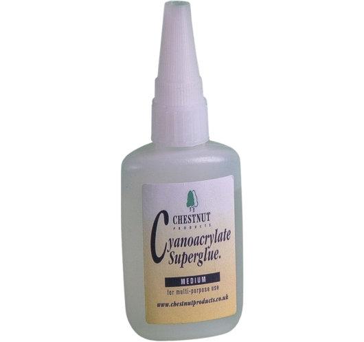 Chestnut Cyanoacrylate Adhesive Medium (50g) | Maderas Barber