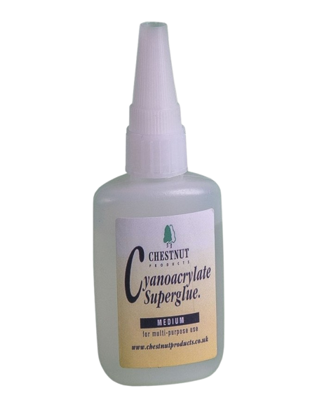 Chestnut Cyanoacrylate Adhesive Medium (50g) | Maderas Barber