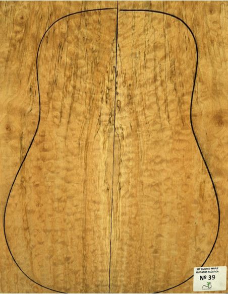 Quilted Maple Acoustic Guitar Set Nº 39
