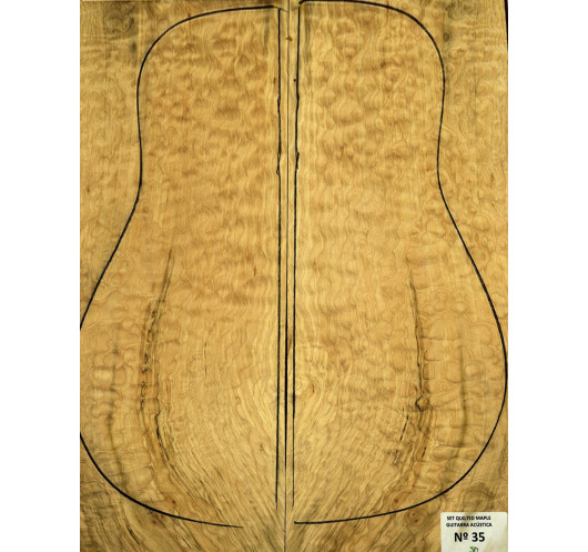 Juego Arce Quilted Guitarra Acústica Nº 35 | Piezas Únicas