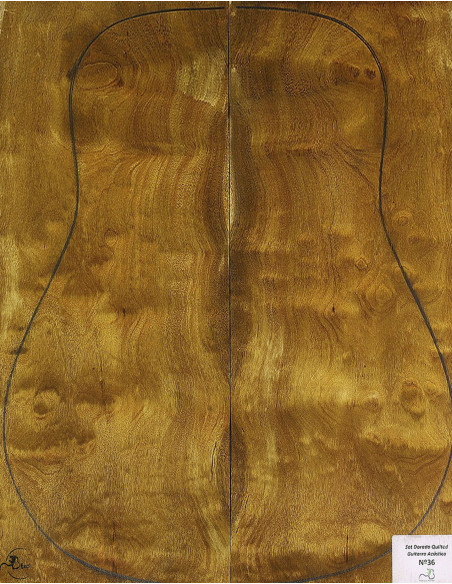 Quilted Dorado Set Nº36 Acoustic Guitar MB Exclusive | Unique Pieces