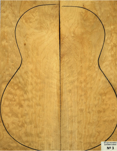 Juego Arce Quilted Guitarra Clásica Nº3