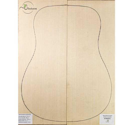 Table Épicéa Européen Nº 000051 Guitare Acoustique MB Exclusive