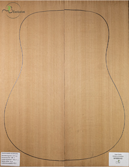 Tapa Cedro Rojo Nº 000142 Guitarra Acústica MB Exclusive | Maderas Barber