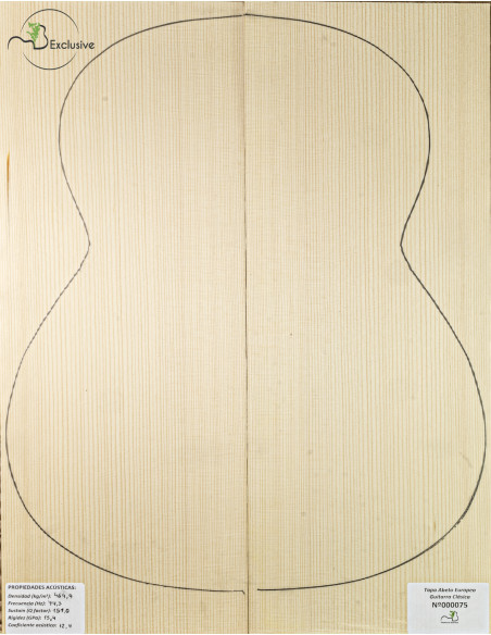 Tapa Abeto Europeo Nº 000075 Guitarra Clásica MB Exclusive | Maderas Barber