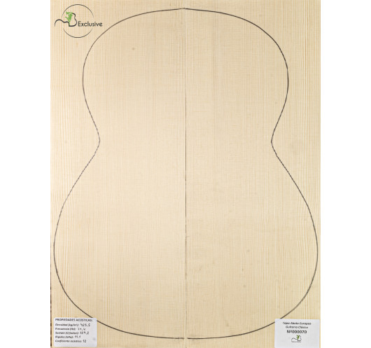 Tapa Abeto Europeo Nº 000070 Guitarra Clásica MB Exclusive | Maderas Barber