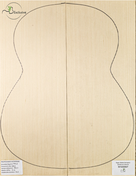 Tapa Abeto Europeo Nº 000067 Guitarra Clásica MB Exclusive | Maderas Barber