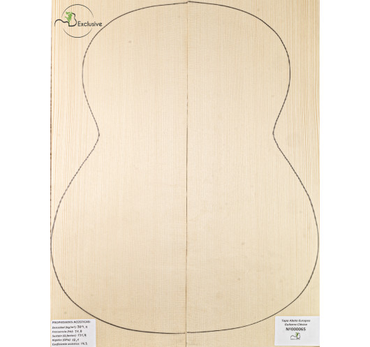 Tapa Abeto Europeo Nº 000065 Guitarra Clásica MB Exclusive | Maderas Barber