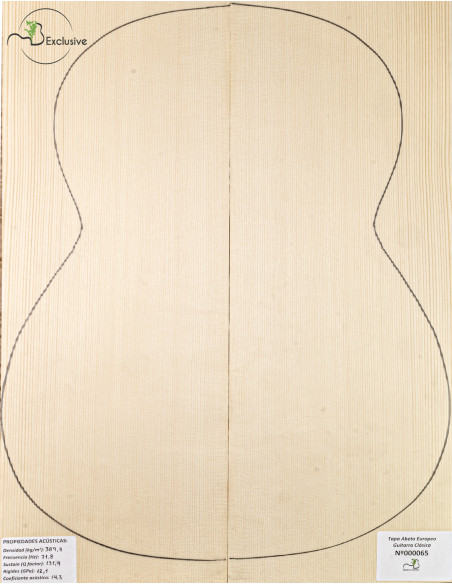 Tapa Abeto Europeo Nº 000065 Guitarra Clásica MB Exclusive | Maderas Barber