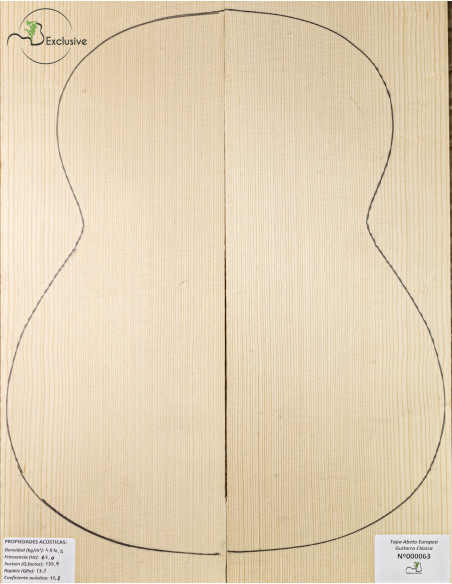 Table Épicéa Européen Nº 000063 Guitare Classique MB Exclusive