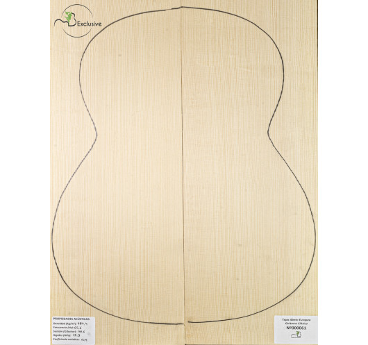 Tapa Abeto Europeo Nº 000061 Guitarra Clásica MB Exclusive | Maderas Barber