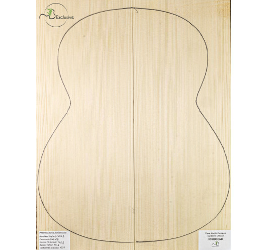 Tapa Abeto Europeo Nº 000060 Guitarra Clásica MB Exclusive | Maderas Barber