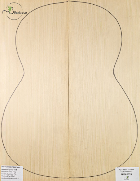 European Spruce Classical Guitar Top MB Exclusive Nº 000059