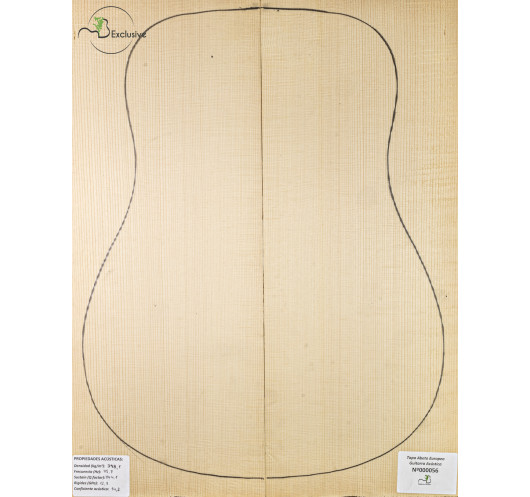 Tapa Abeto Europeo Nº 000056 Guitarra Acústica MB Exclusive | Maderas Barber