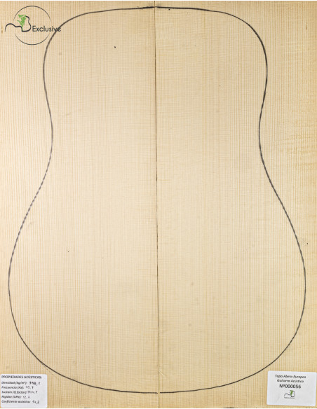 Tapa Abeto Europeo Nº 000056 Guitarra Acústica MB Exclusive | Maderas Barber