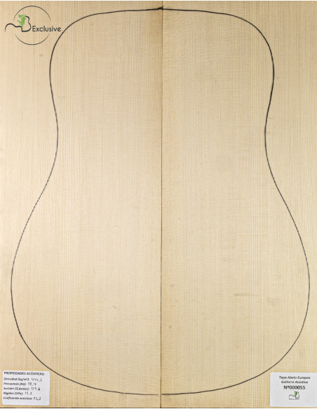 Table Épicéa Européen Nº 000055 Guitare Acoustique MB Exclusive