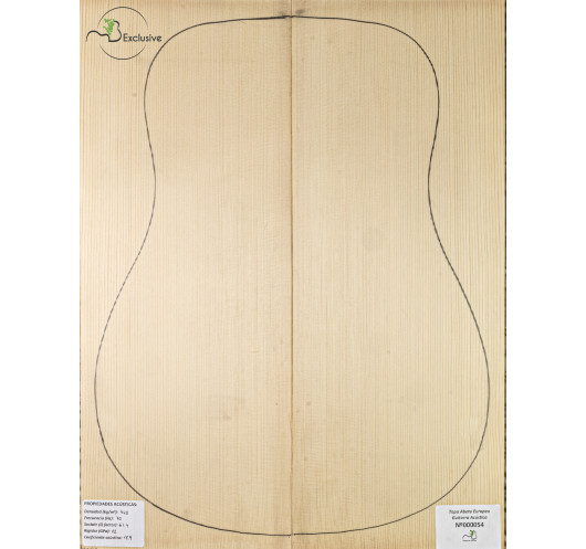 European Spruce Acoustic Guitar Top MB Exclusive Nº 000054