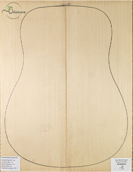 Tapa Abeto Europeo Nº 000054 Guitarra Acústica MB Exclusive | Maderas Barber