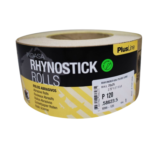 Roll of Rhynostick 120 grit adhesive sandpaper | Maderas Barber
