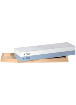 Pfeil Mixed Sharpening Stone in a wood showcase (1000/2000) | Maderas