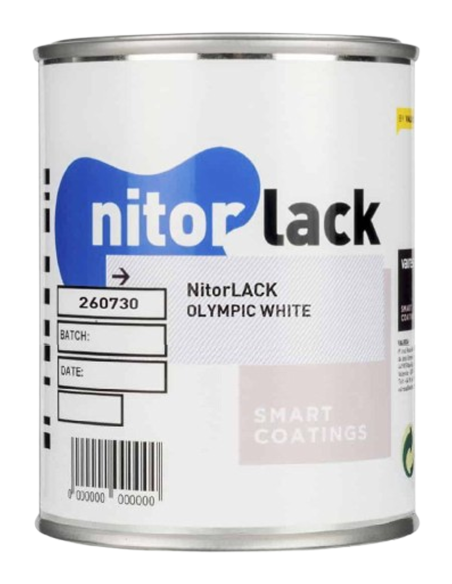 Blanc Olympique NITORLACK® (Olympic White 500 ml) | Maderas Barber