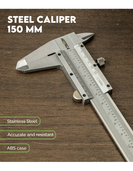 Steel Caliper 150 mm Metrica | Maderas Barber