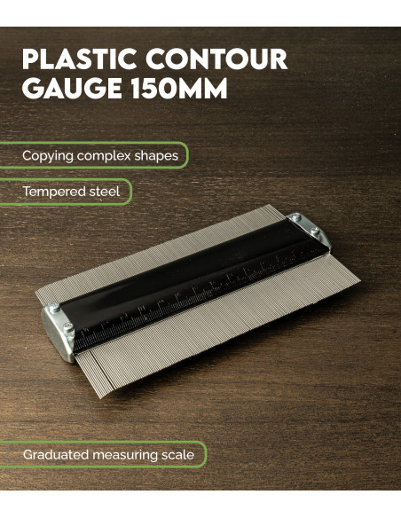 Jauge de Contour en Plastique Metrica 150 mm | Maderas Barber
